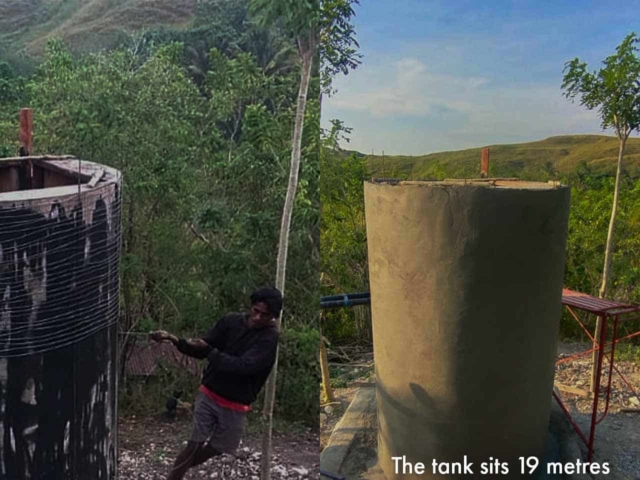 Wai Kahingir 4,400L rainwater tank Hambarita East Sumba