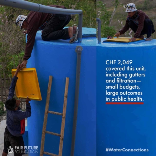 Wai Kahingir 4,400L rainwater tank Hambarita East Sumba Wai Kahingir 4,400L rainwater tank Hambarita East Sumba