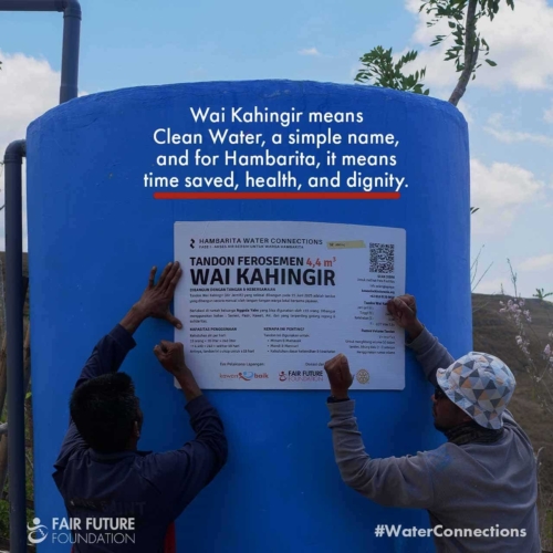 Wai Kahingir 4,400L rainwater tank Hambarita East Sumba Wai Kahingir 4,400L rainwater tank Hambarita East Sumba