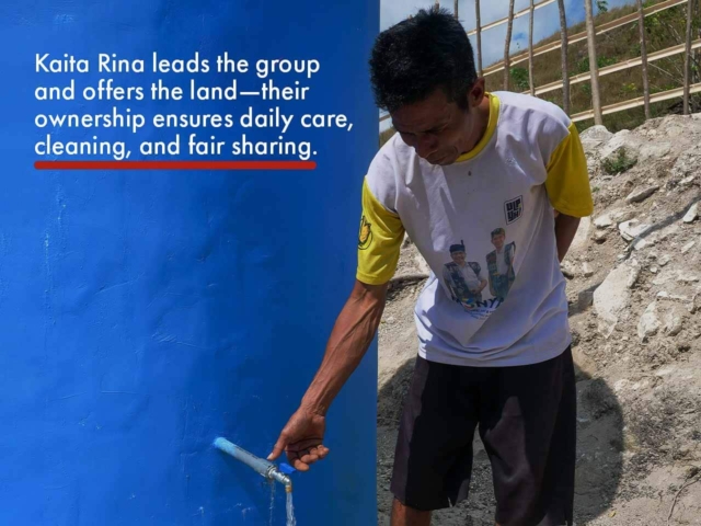 Wai Kahingir 4,400L rainwater tank Hambarita East Sumba