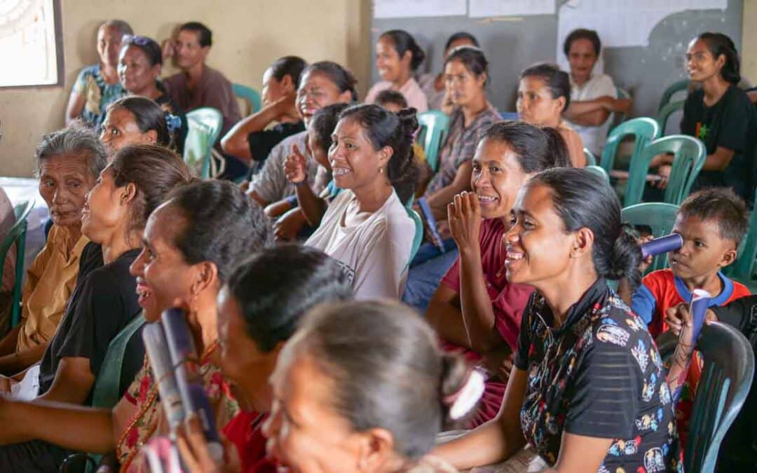 Malaria education session in rural Umalulu village, East Sumba.