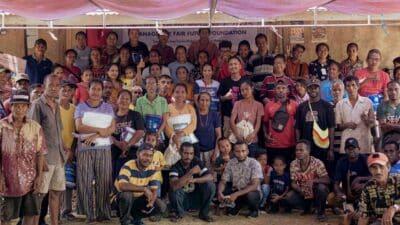 Malaria education session in rural Umalulu village, East Sumba.