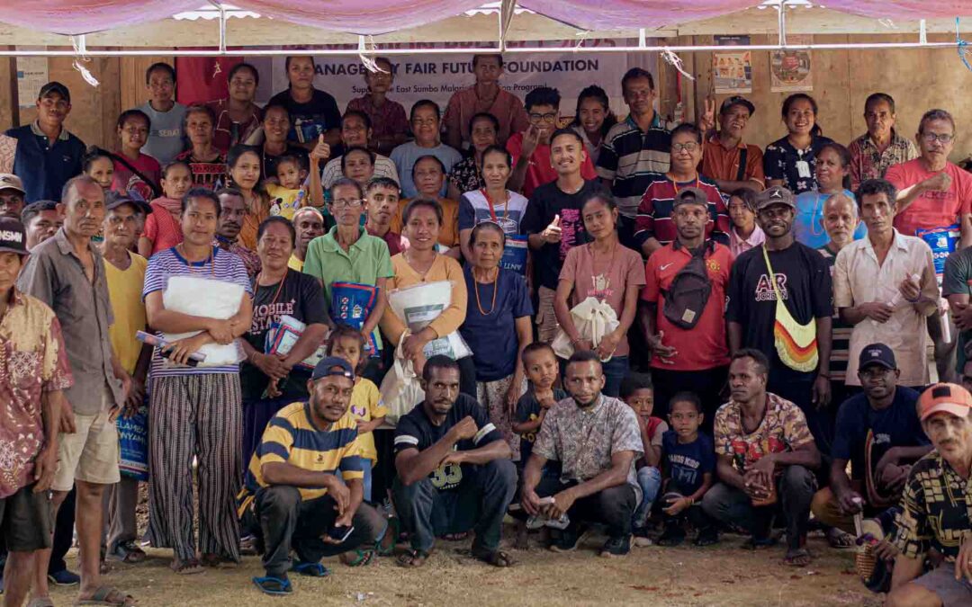 Five days, five villages, one united community effort. This group represents just one of the hundreds of families reached during our East Sumba Malaria Prevention Project 2025.
