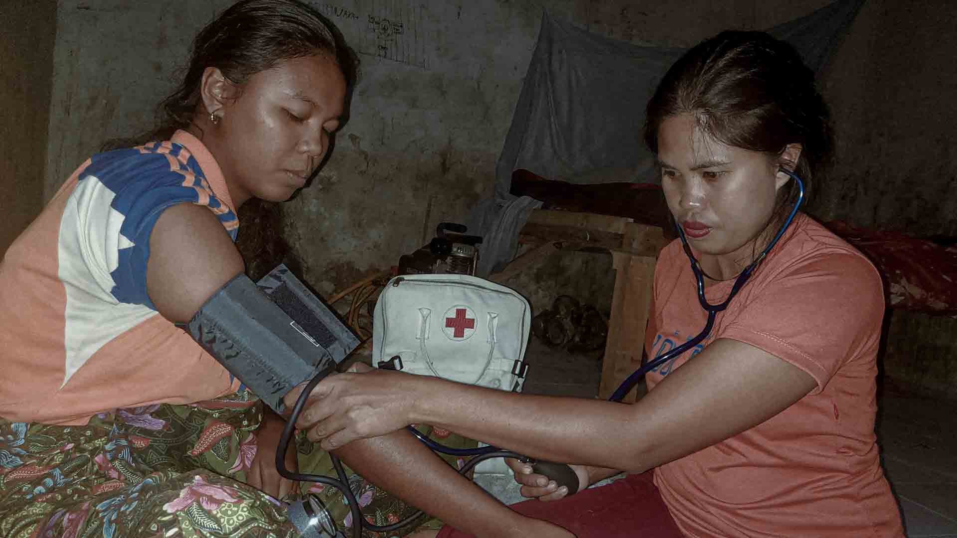 Medical agent providing care in ultra-rural village