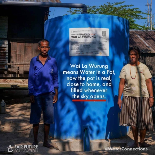 Wai La Wurung rainwater tank Hambarita Wai La Wurung rainwater tank Hambarita