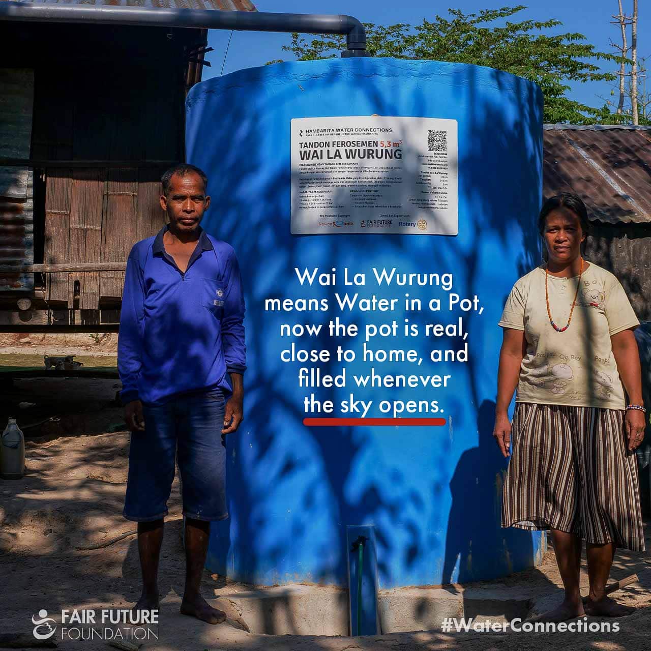 Wai La Wurung rainwater tank Hambarita