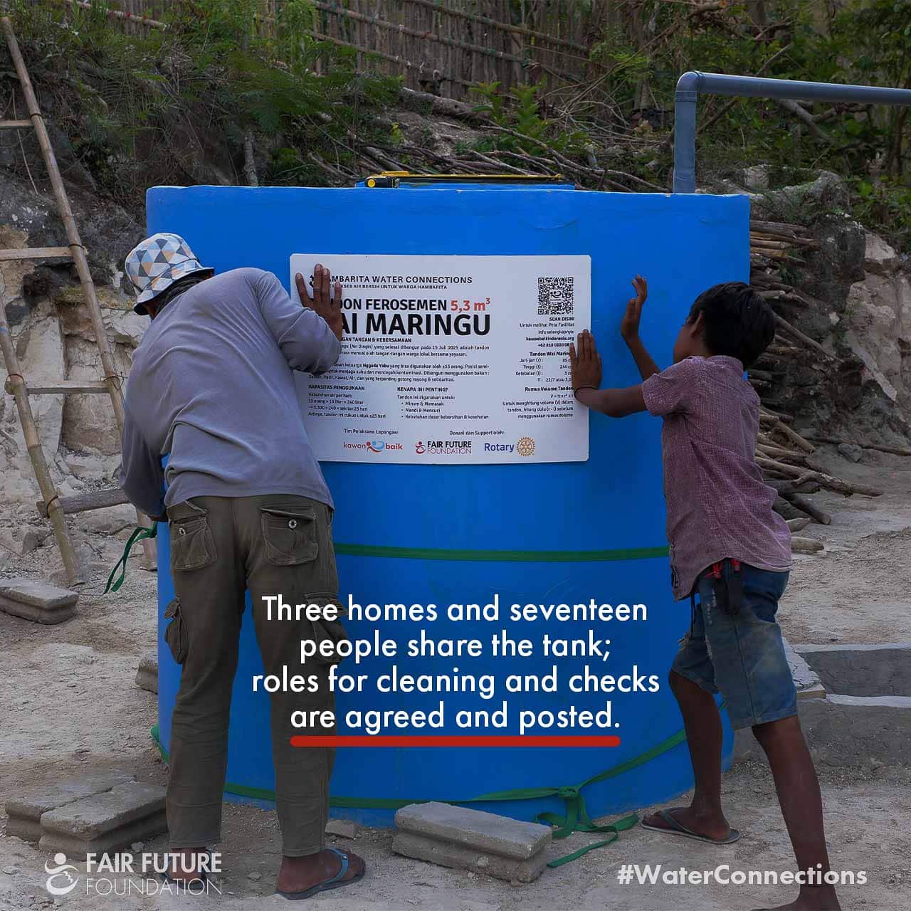 Wai Maringu rainwater tank valve test Hambarita