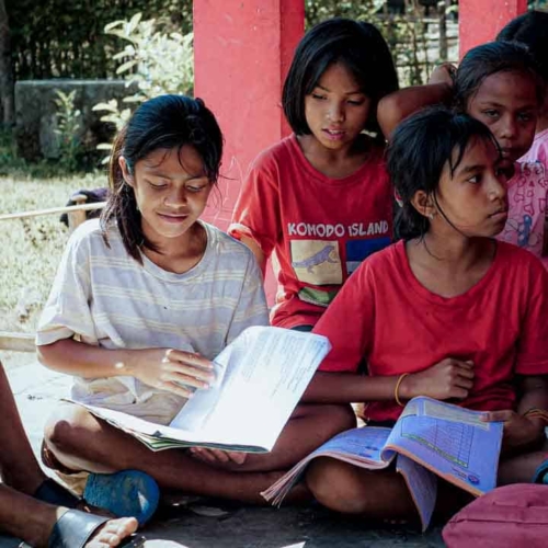SDN Mbajik solar install – East Sumba Haray school with solar panels and battery–inverter – solar electrification SDN Mbajik