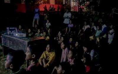 Mbajik solar electrification – first village cinema night