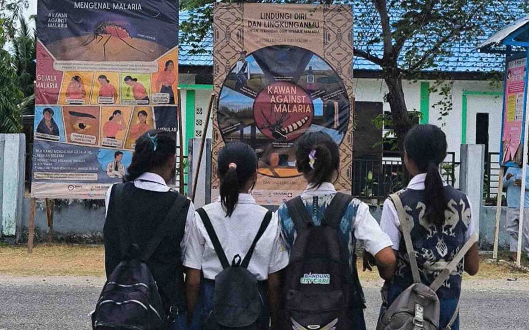 Malaria prevention billboards protect families in East Sumba