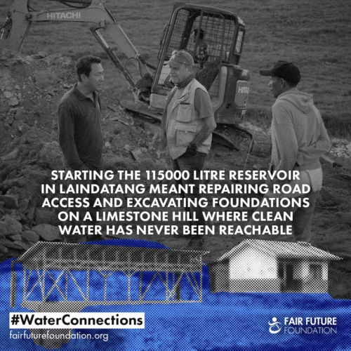 Laindatang clean water reservoir construction