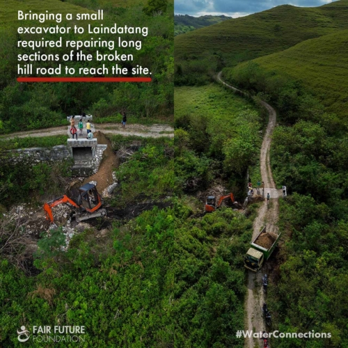 Laindatang clean water reservoir construction