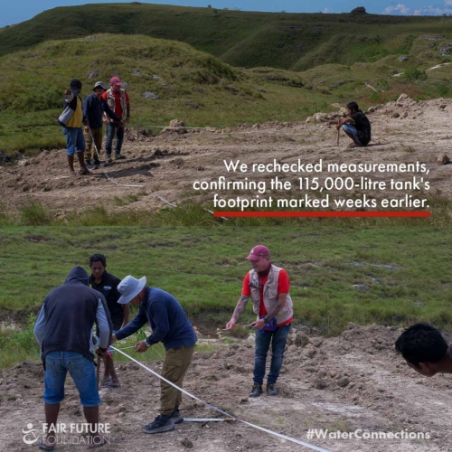 Laindatang clean water reservoir construction