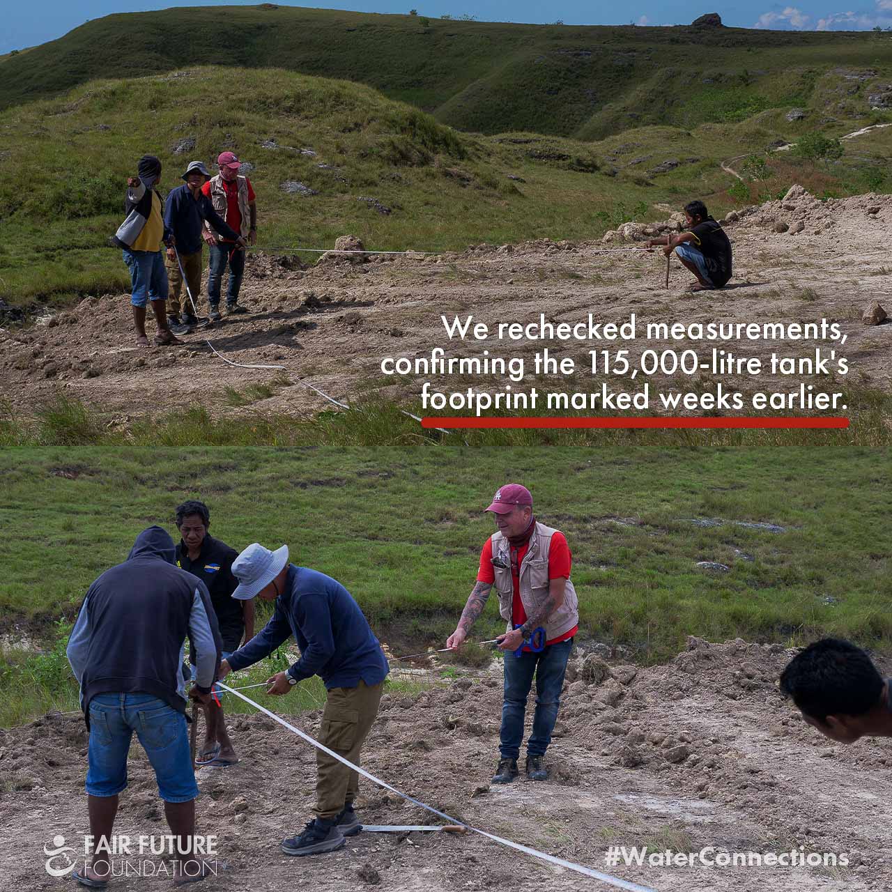 Laindatang clean water reservoir construction