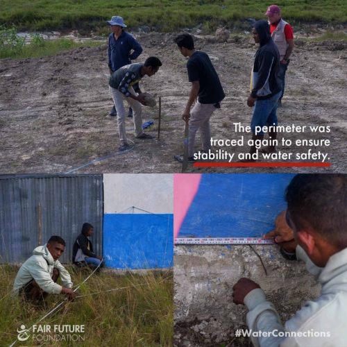 Laindatang clean water reservoir construction