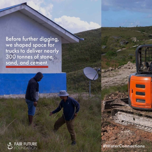 Laindatang clean water reservoir construction