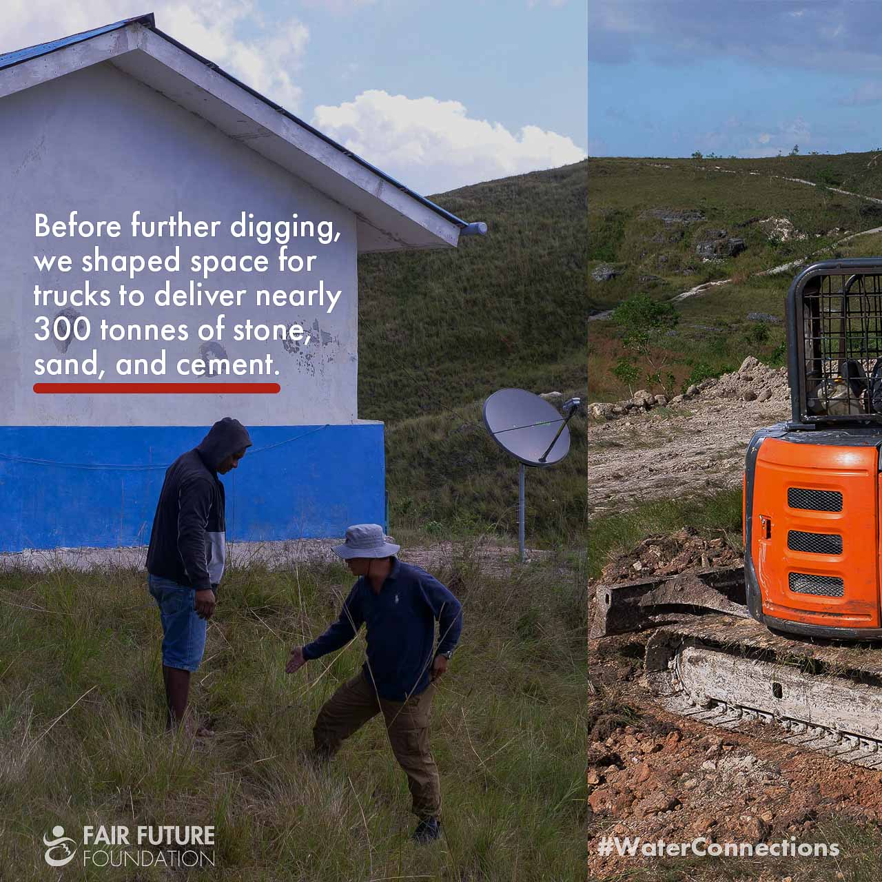 Laindatang clean water reservoir construction