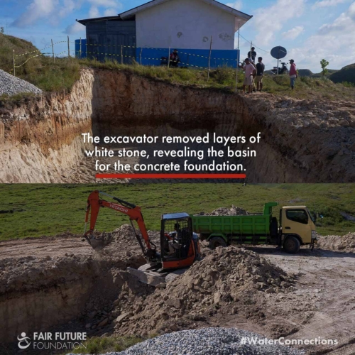 Laindatang clean water reservoir construction