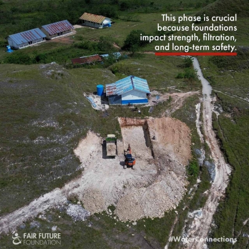 Laindatang clean water reservoir construction