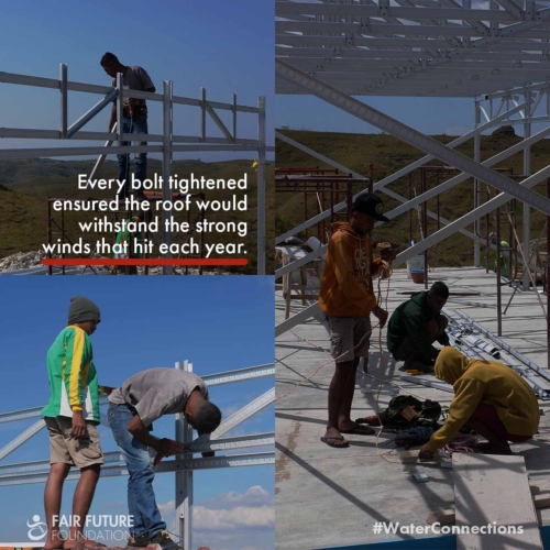 Clean water reservoir roof Laindatang