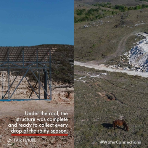 Final sealing and graduated scale installation inside the Laindatang reservoir. Final sealing and graduated scale installation inside the Laindatang reservoir.