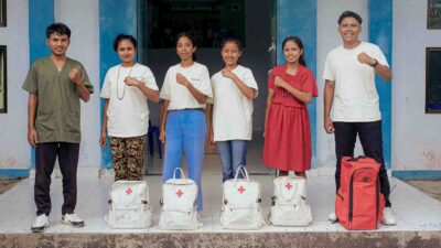 Kawan Sehat health agents and nurse coordinator at Mahu Puskesmas in East Sumba