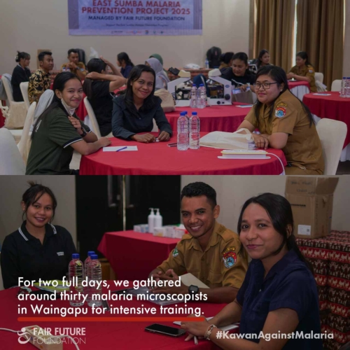 Day 1 - Malaria microscopy training in East Sumba