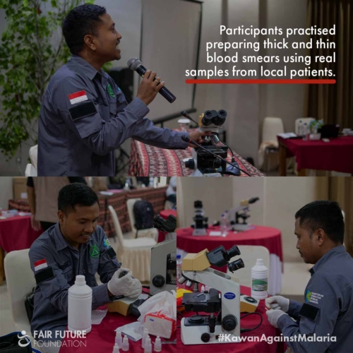 Day 1 - Malaria microscopy training in East Sumba