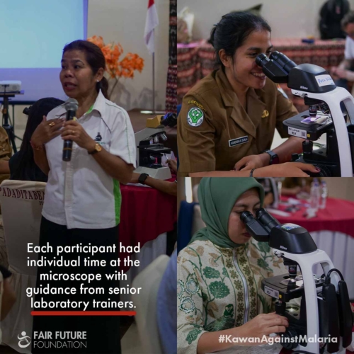Day 1 - Malaria microscopy training in East Sumba