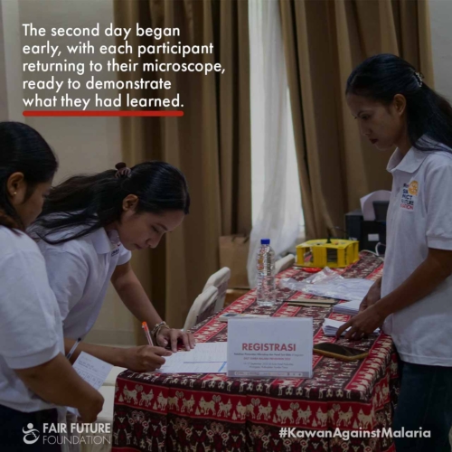 Day 2 - Malaria microscopy training East Sumba