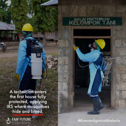 Malaria IRS field spraying