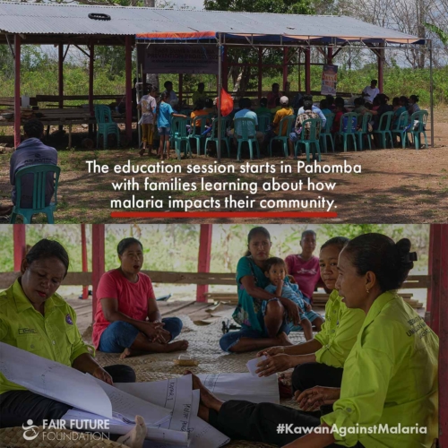 Malaria prevention education Pahomba