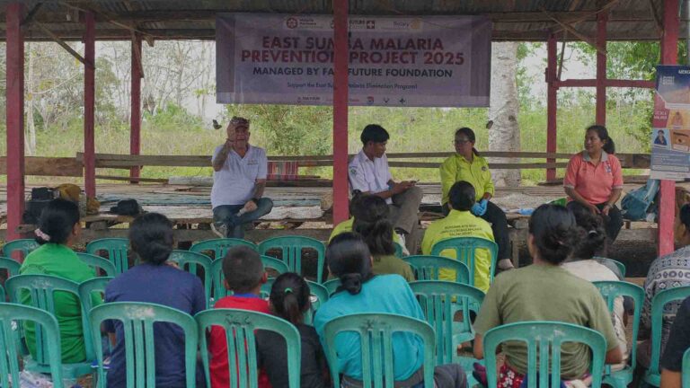 Malaria prevention and mosquito net distribution in Pahomba East Sumba