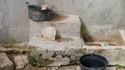 Dengue mosquito breeding environments in rural Indonesia • The Fair Future Foundation Stagnant water mosquito breeding sites rural Indonesia dengue prevention