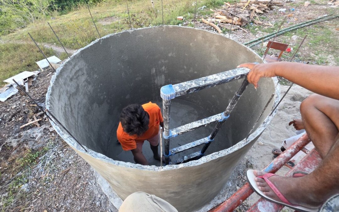Inside a Ferrocement Reservoir Built for Safe Rainwater