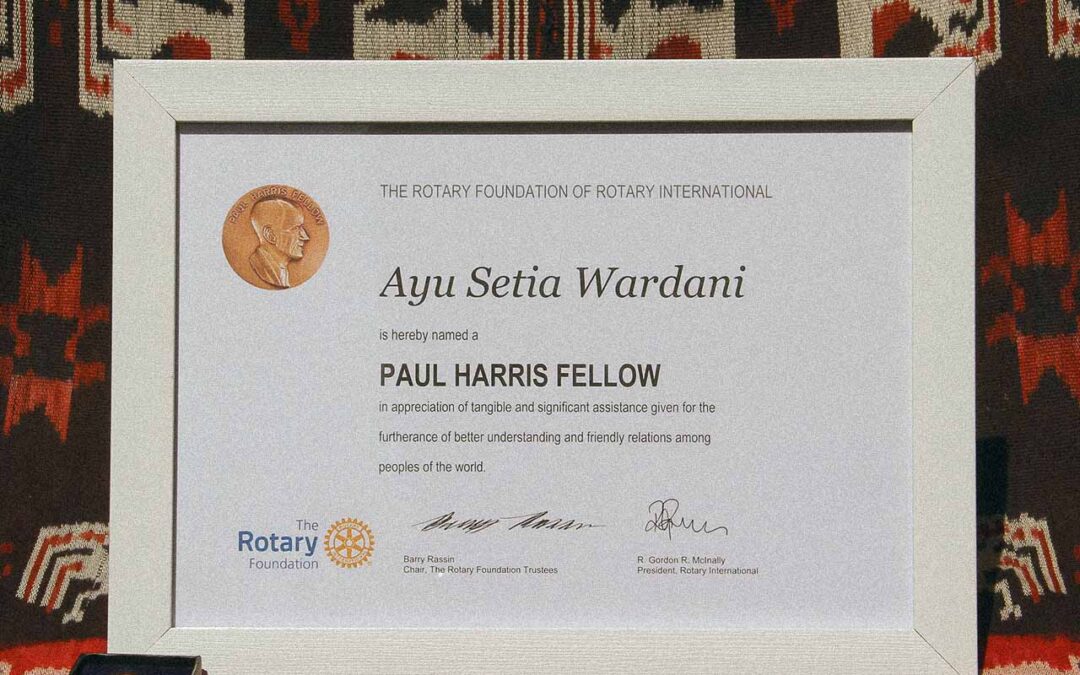 Alex Wettstein Honored with Paul Harris Fellow Award for Dedication to Rural Indonesia