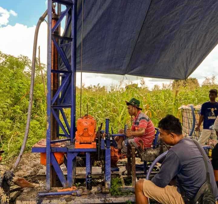 Deep weell drilling in Laindatang