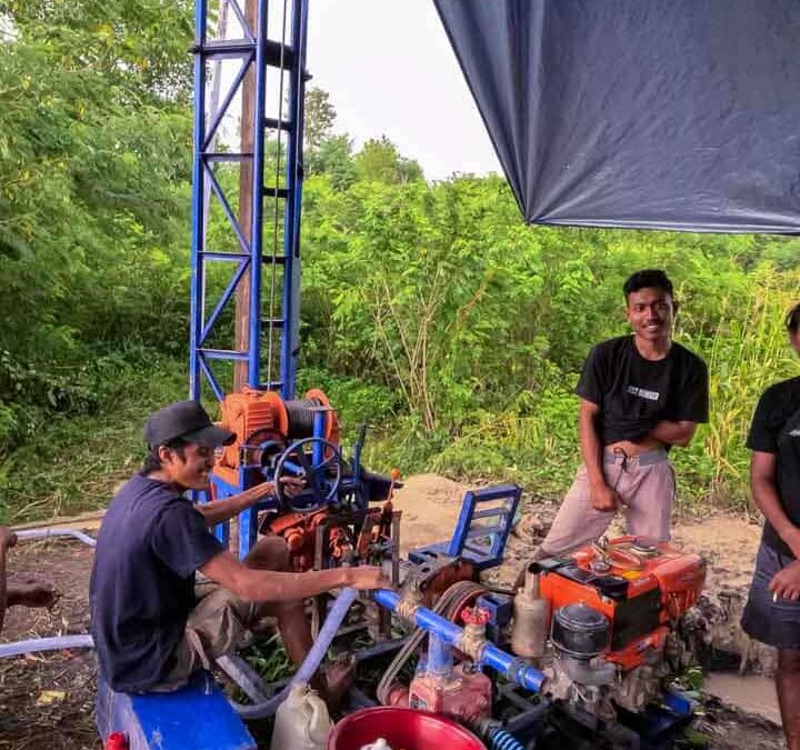 Deep weell drilling in Laindatang