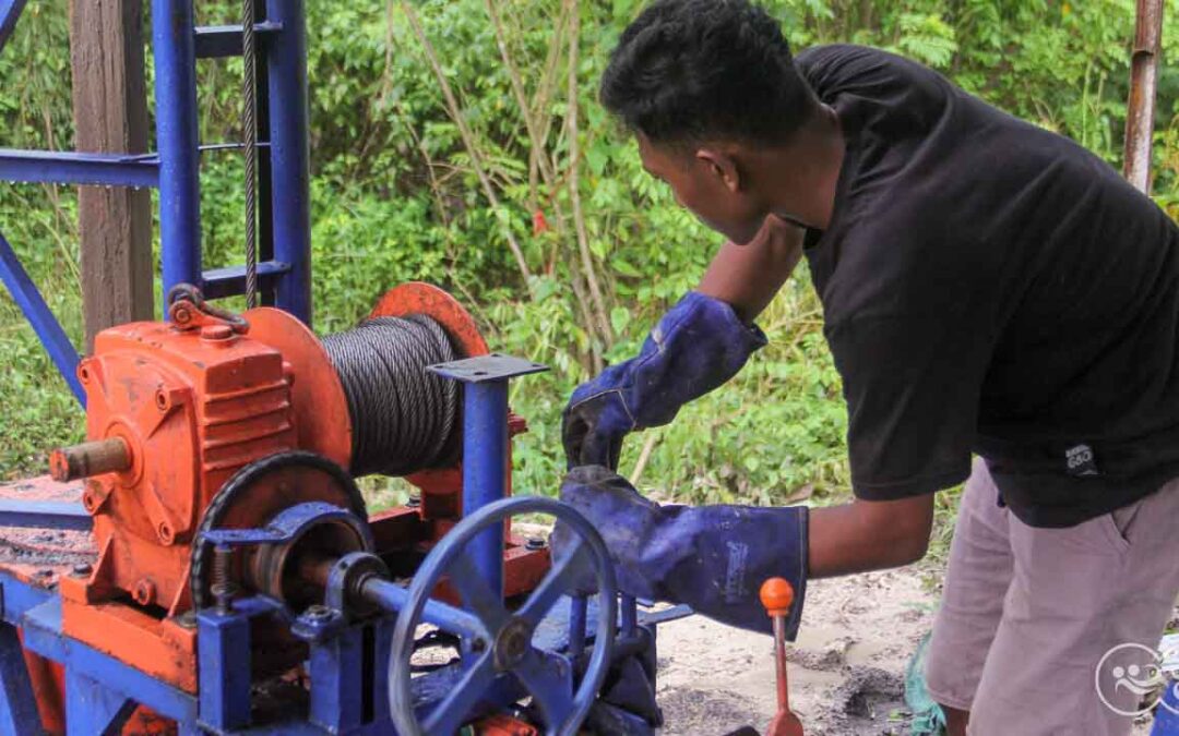 Deep weell drilling in Laindatang