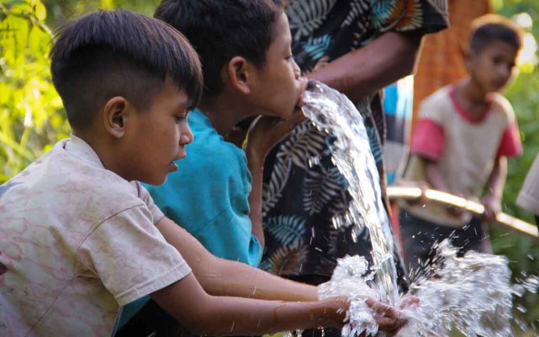 Clean water tanks and healthy sanitation facilities Examples of constructions we are building in the poorest villages in Indonesia