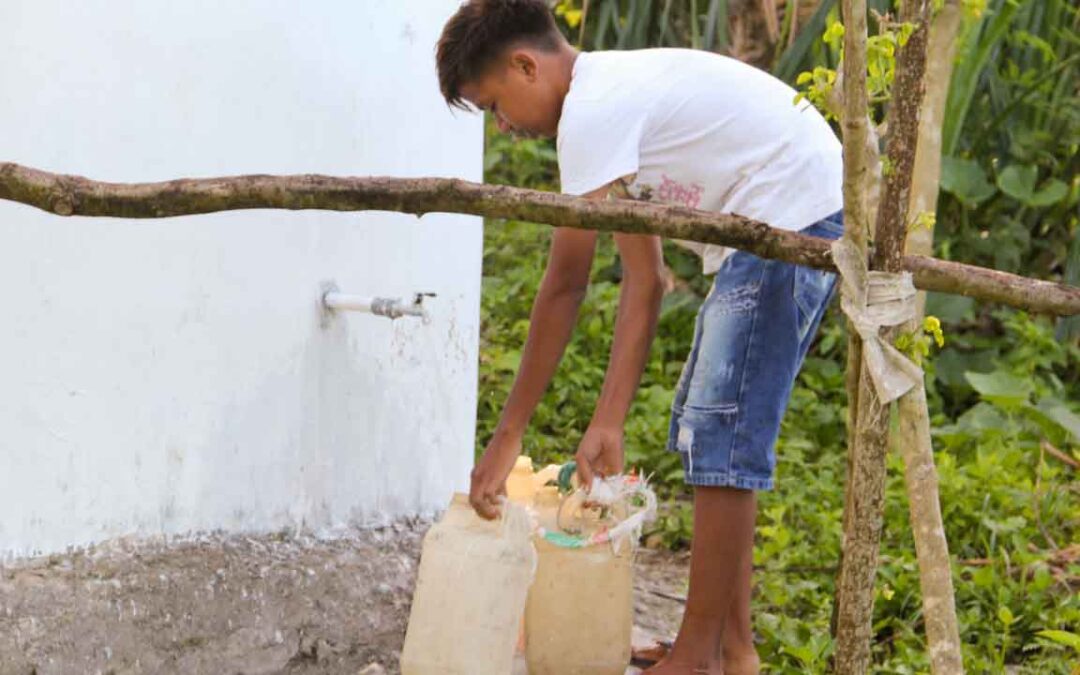 Clean water tanks and healthy sanitation facilities Examples of constructions we are building in the poorest villages in Indonesia