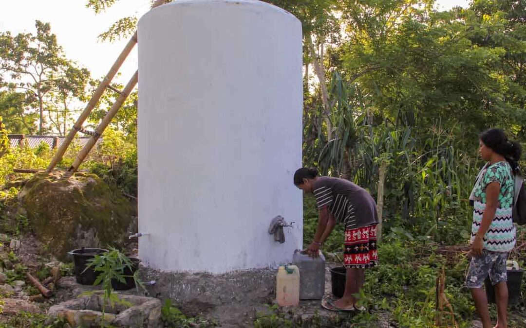 Clean water tanks and healthy sanitation facilities Examples of constructions we are building in the poorest villages in Indonesia