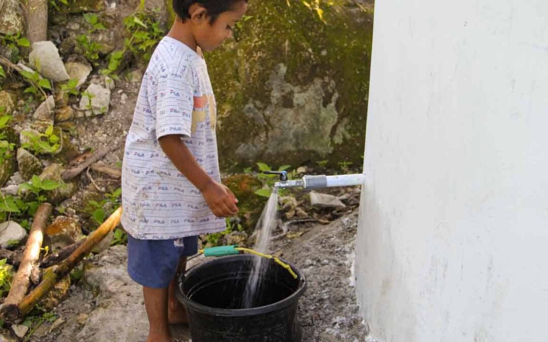 Clean water tanks and healthy sanitation facilities Examples of constructions we are building in the poorest villages in Indonesia