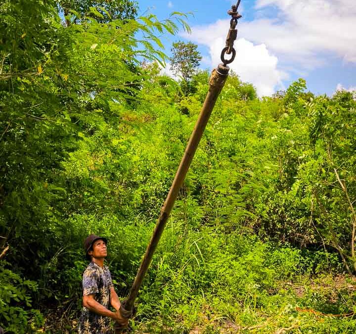 Deep weell drilling in Laindatang