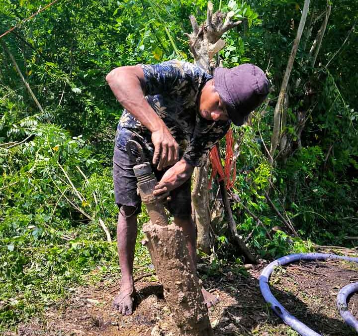 Deep weell drilling in Laindatang