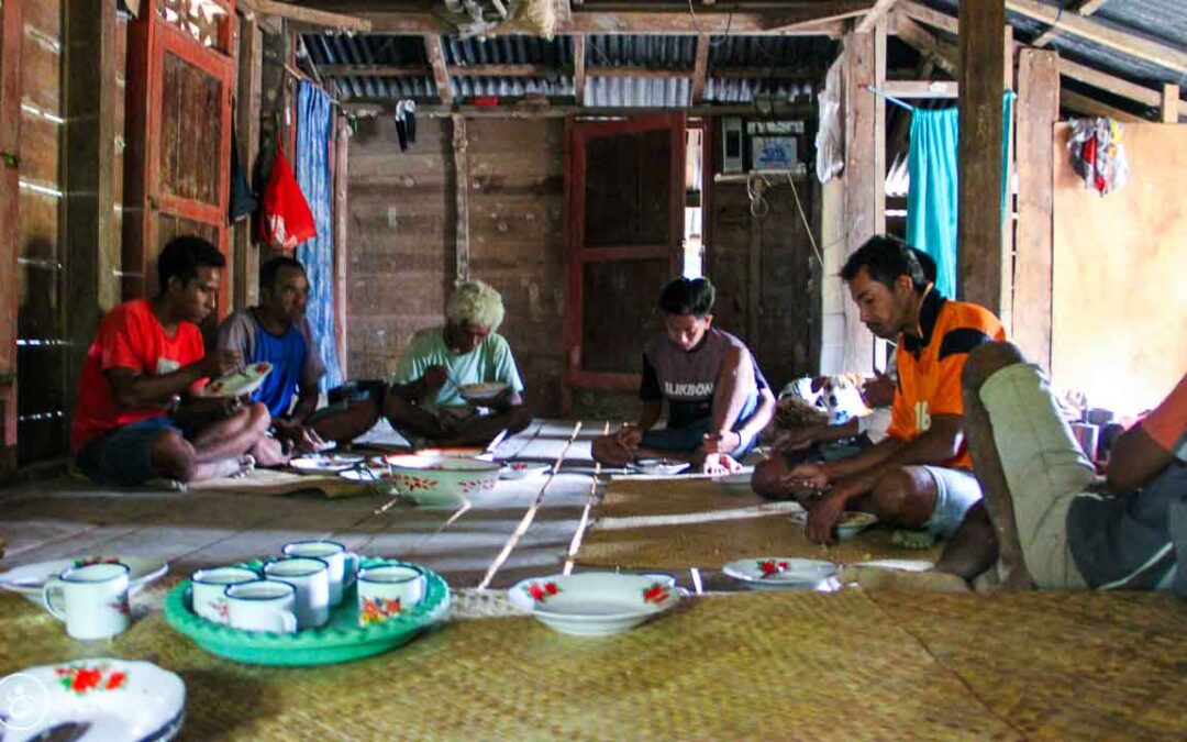 Construction of the first sanitary facilities in the village