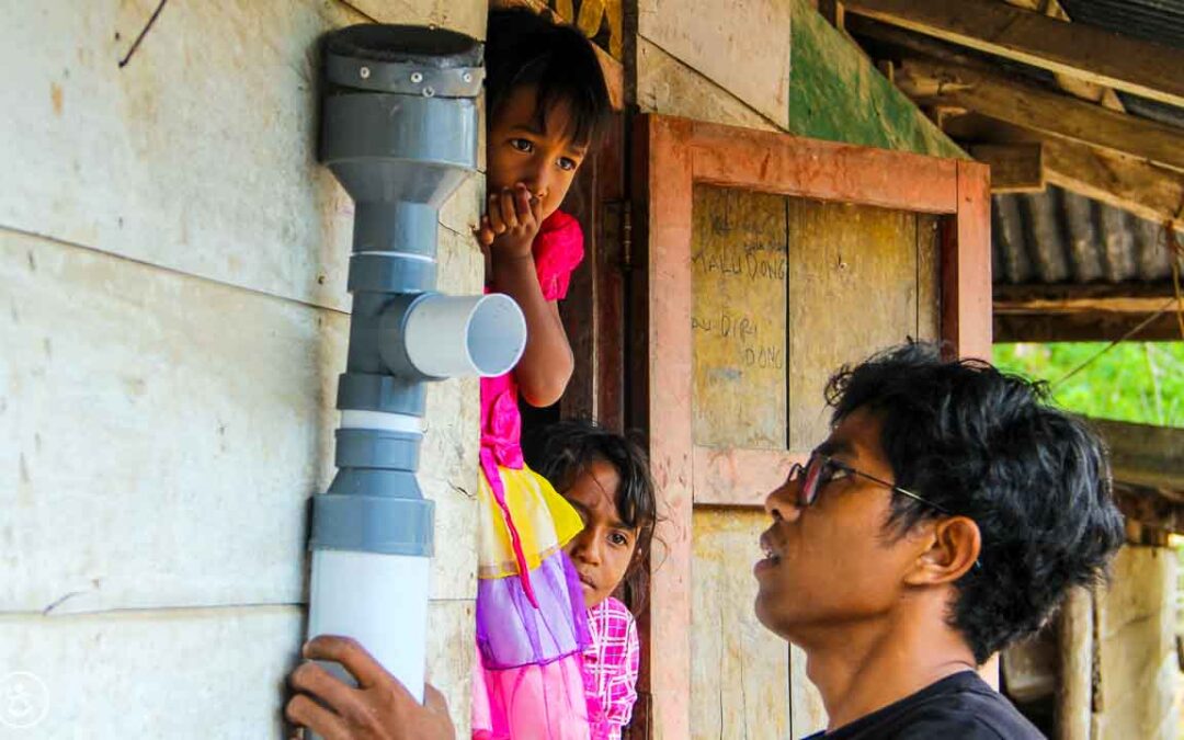 Construction of the first sanitary facilities in the village