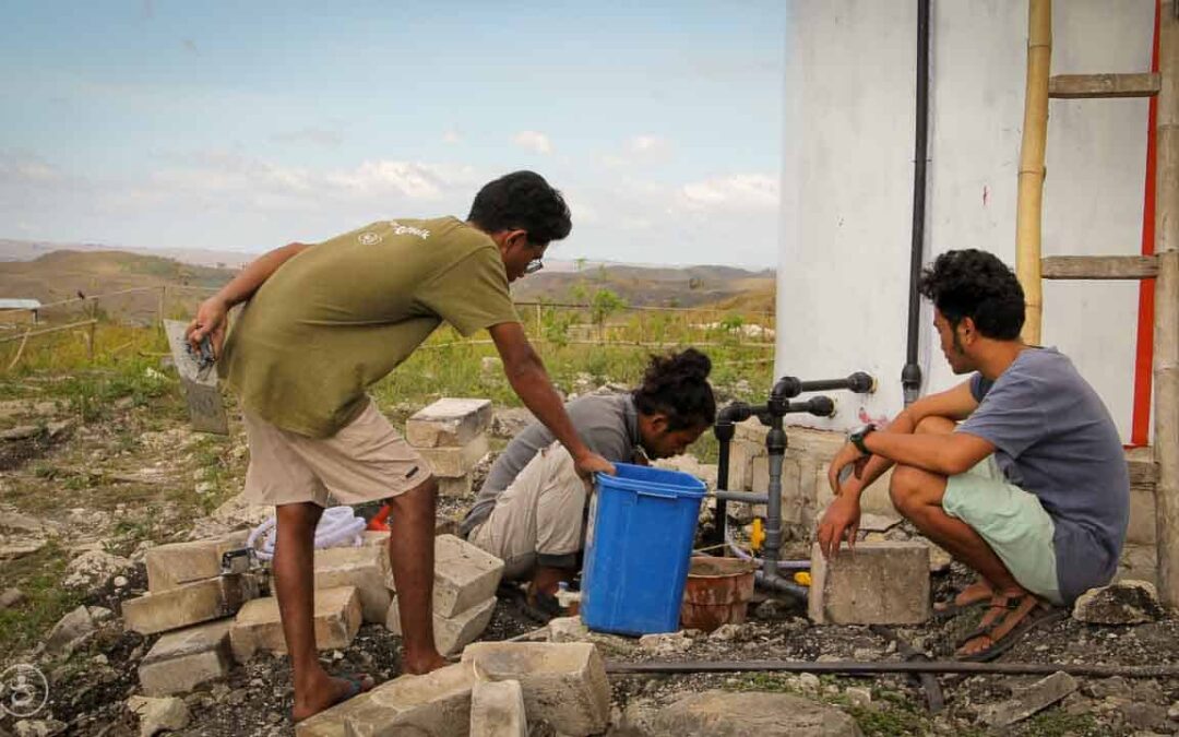 Work on the 6500 liter tank at the #sdmbinudita school