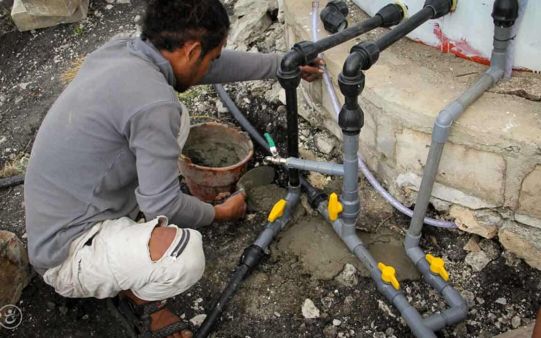 Work on the 6500 liter tank at the #sdmbinudita school