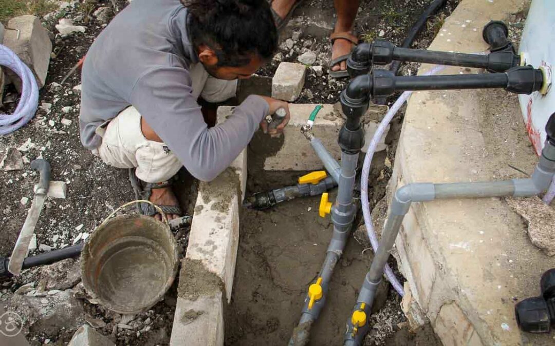 Work on the 6500 liter tank at the #sdmbinudita school